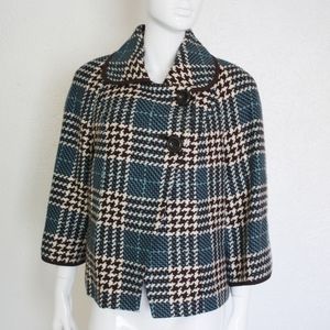 Jones New York Houndstooth Check Cape